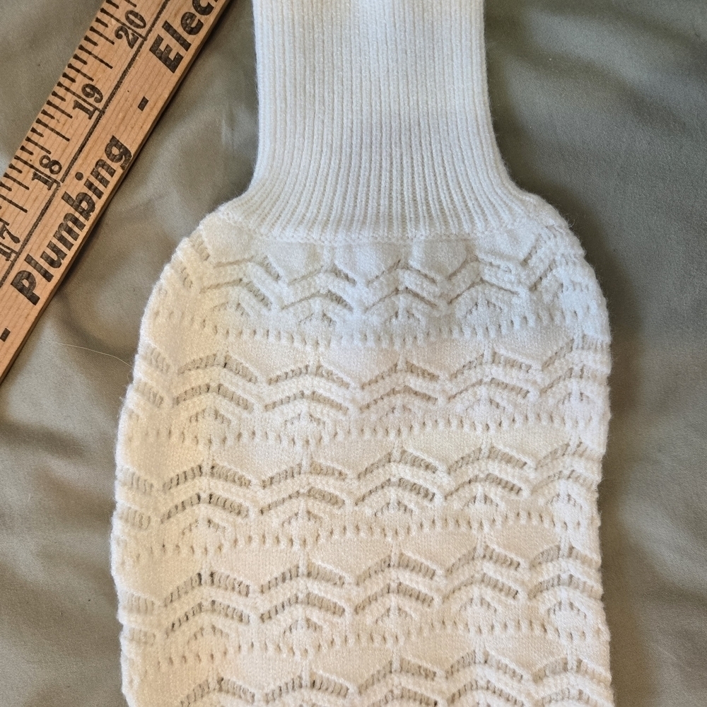 Chicos Cream Sweater with Lace Sleeves - Picture 3 of 8